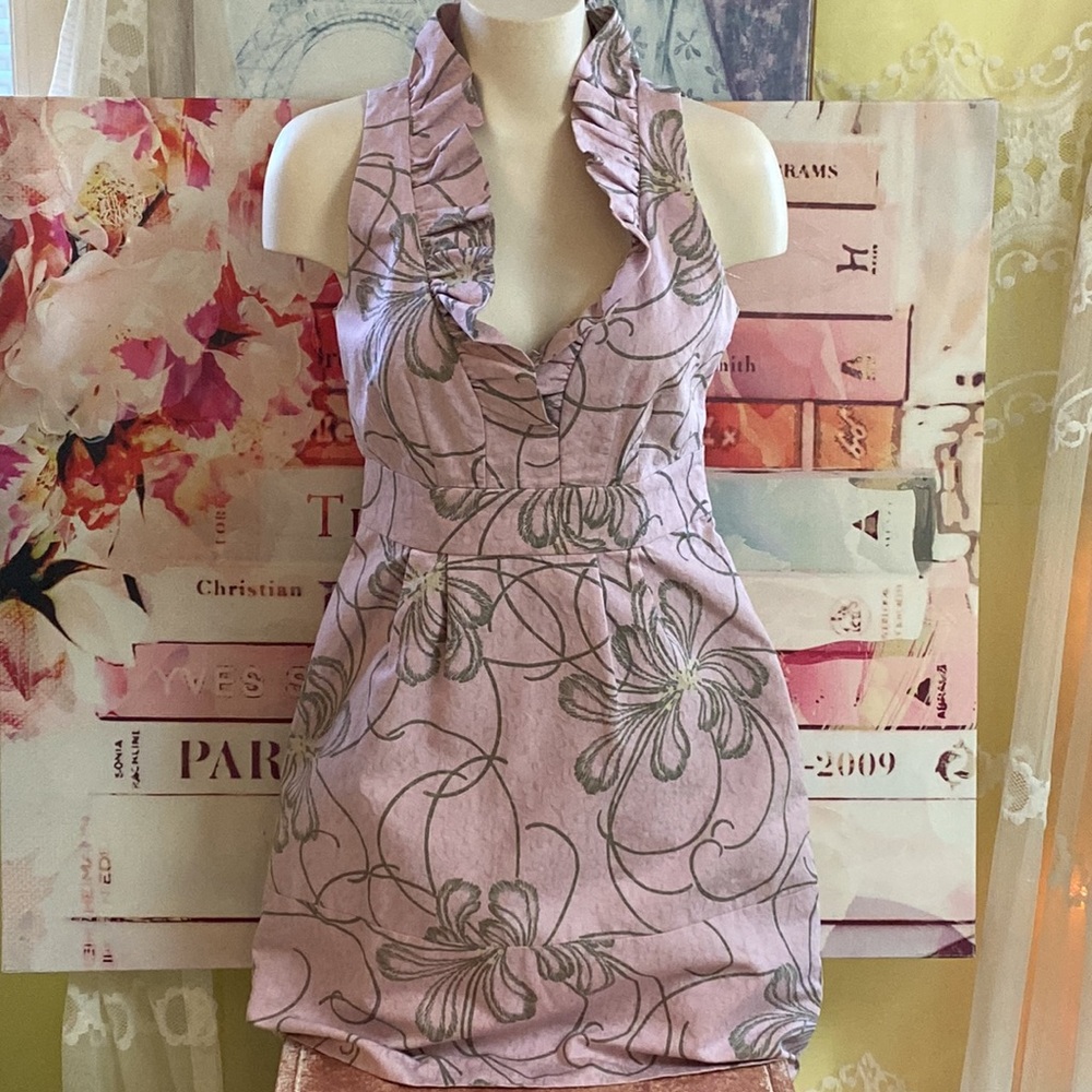 Leifsdottir Pink Ruffle Dress